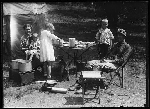 Family car camping