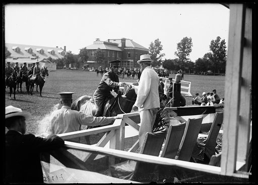 Gen. Chase presenting cup to Capt. Coles
