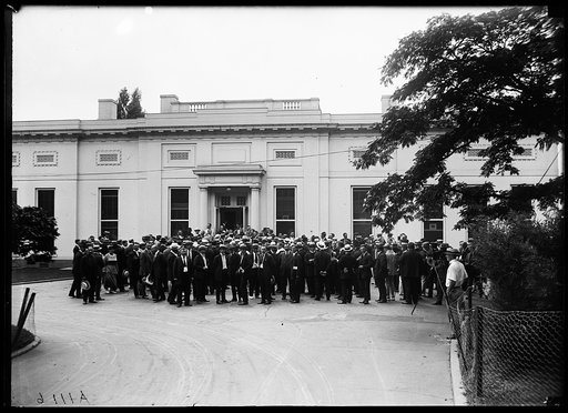 Polish American group: The American Committee for the Defense of Poland, visiting the White House, Washington, D.C.