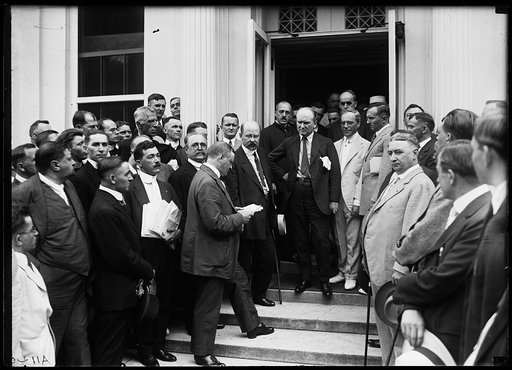 Polish American Group: The American Committee for the Defense of Poland, visiting the White House, Washington, D.C.