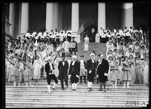 Pagent on steps of U.S. Capitol, Wsahington, D.C.