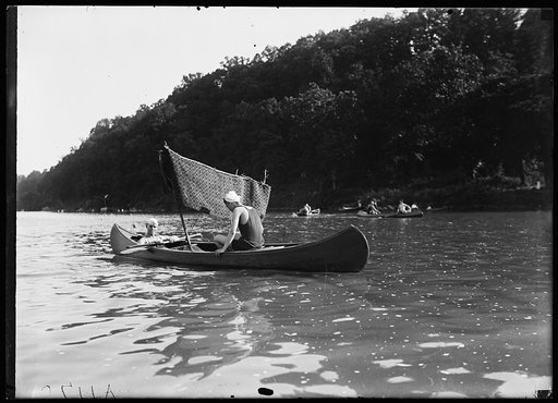 Men in canoe