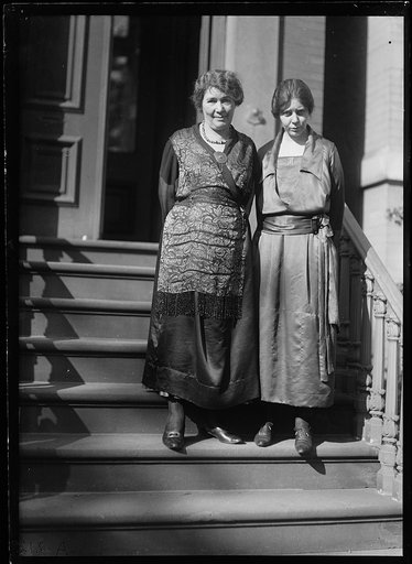 Women's rights activists Emmeline Pethick-Lawrence and Alice Paul