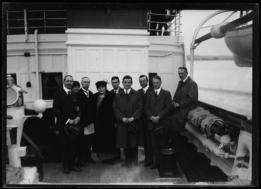 Group on deck of boat