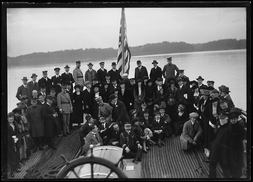 Group on deck of boat
