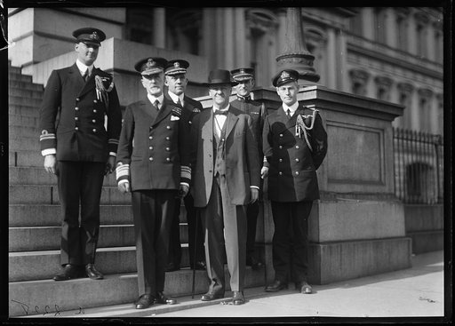 Group of Naval Officers with Josephus Daniels in front, Washington, D.C.