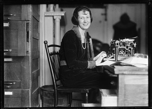 Woman at typewriter