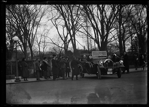Automobile leaving White House, Washington, D.C.