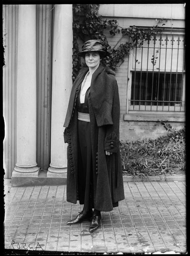 Woman outside National Woman's Party Headquarters, Washington, D.C.
