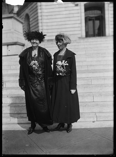 Grace Coolidge, right