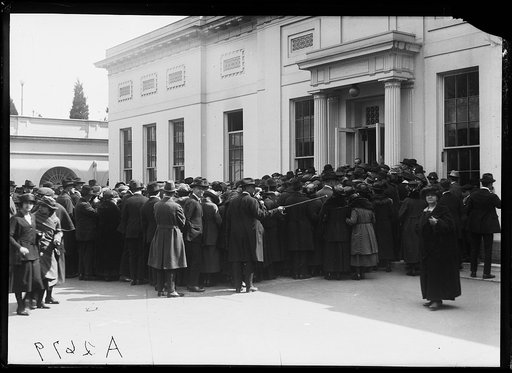President Harding and group outside White House, Washington, D.C.