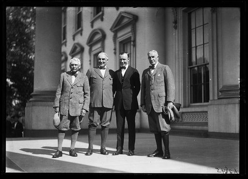 Warren Harding and group at White House, Washington, D.C.