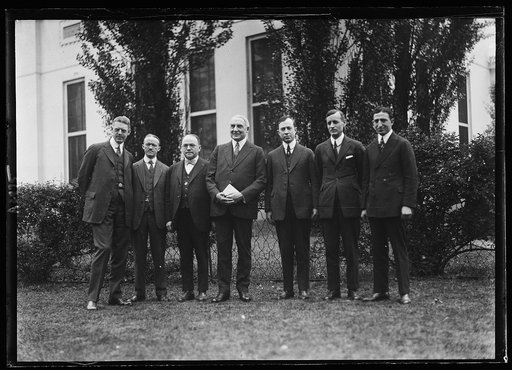 Warren Harding and group at White House, Washington, D.C.