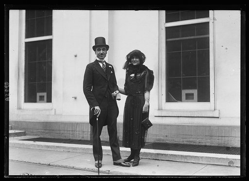 Man and woman at White House, Washington, D.C.