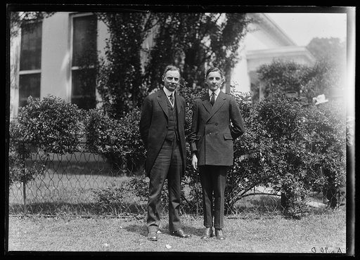 Two men outside White House, Washington, D.C.