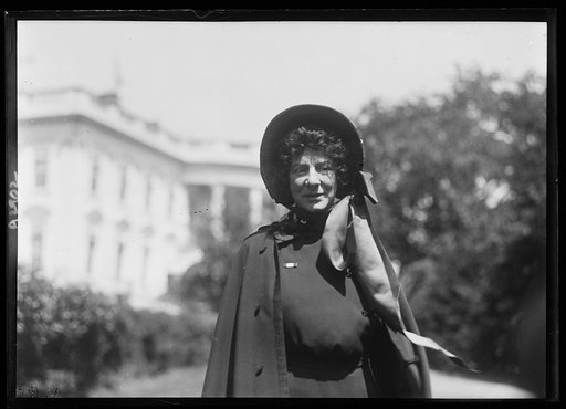 Evangeline Booth, White House in background. Washington, D.C.