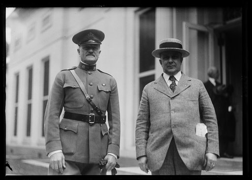 John J. Pershing and James J. Davis. White House, Washington, D.C.