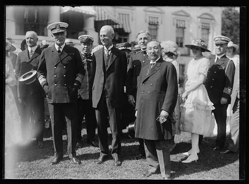 Henry Wilson,Baron Sotokichi Urir Admiral of the Japanese Navy, and group at White House, Washington, D.C.