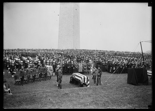 Soldier funeral over bodies of Vincent B. Costello & Hiram E. Cash at Sylvan Theater [Washington, D.C.