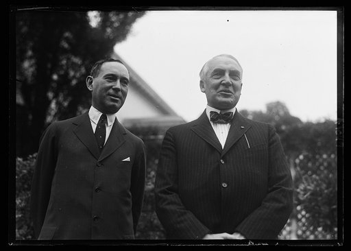 Unidentified and Warren Harding. White House, Washington, D.C.