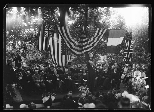 President Harding at ceremony