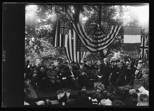 President Harding at ceremony