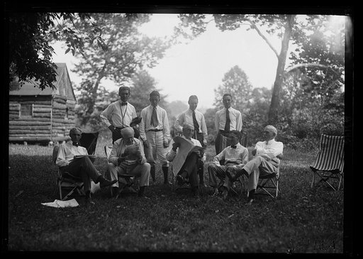 Henry Ford, Thomas Edison, Warren Harding, Harvey Firestone, and others. Firestone camp