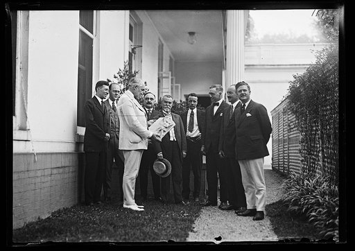 Warren Harding and group; includes J.J. Jusserand and Theodore Roosevelt, Jr. White House, Washington, D.C.