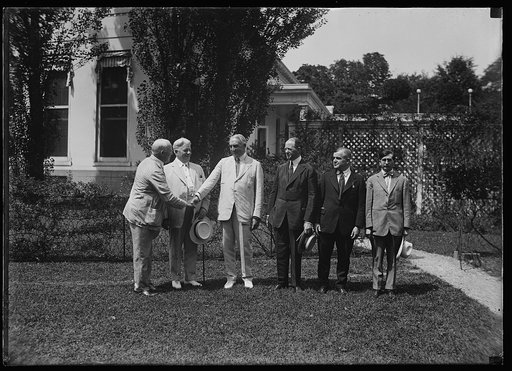 President Harding with group. White House, Washington, D.C.