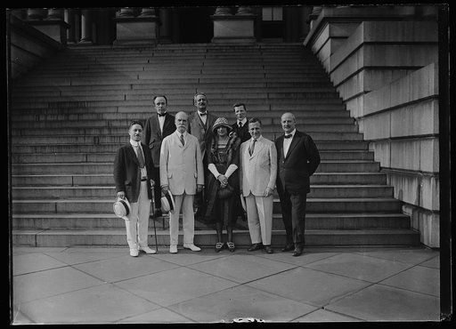 Group; Charles Evans Hughes, front row, 2nd from left. State War and Navy Building, Washington, D.C.