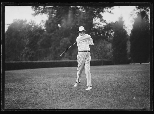 Charles Evans Hughes playing golf