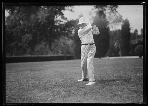 Charles Evans Hughes playing golf