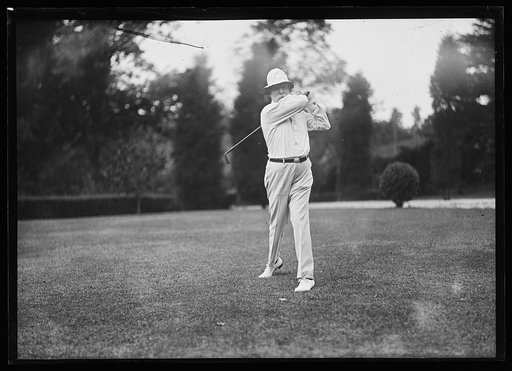 Charles Evans Hughes playing golf