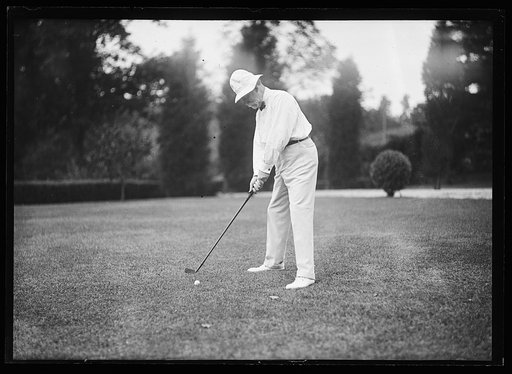 Charles Evans Hughes playing golf