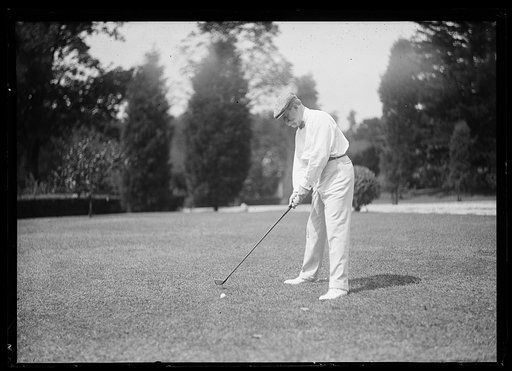 Charles Evans Hughes playing golf