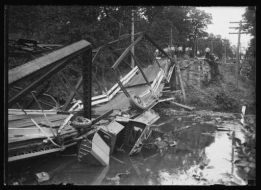 Collapsed bridge