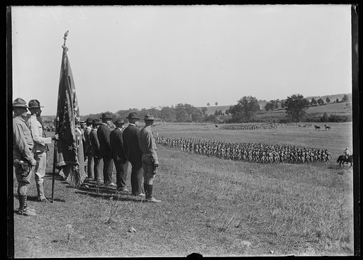 Marine maneuvers at Wilderness Battlefield, Virginia, Oct. 1921