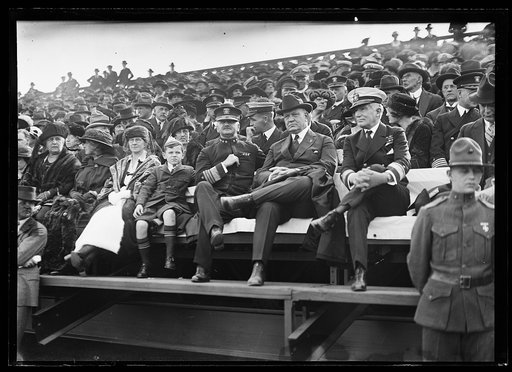 Edwin Denby and Admiral Henry Wilson in stands