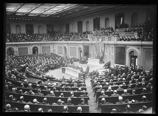 Pres. Harding addressing the joint session of Congress