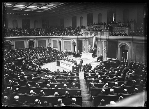 Pres. Harding addressing the joint session of Congress