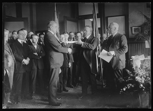 John H. Bartlett being sworn in as first Asst. P.M.G.
