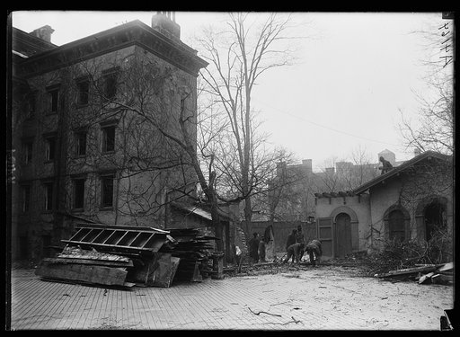 Old Corcoran House, which Daniel Webster occupied while Secy. of State, is now being razed to make way for the huge building which is to be the home of the U.S. Chamber of Commerce