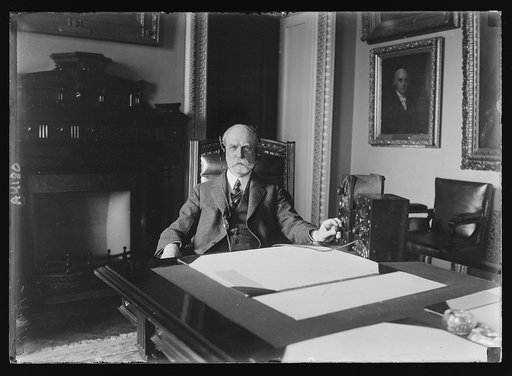 Secy. Hughes with radio phone