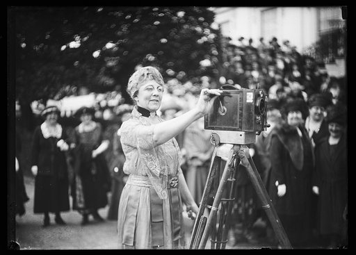 Mrs. Harding with camera