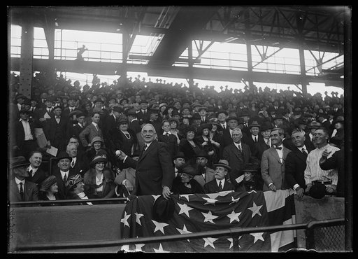 President Harding at Baseball game, Washington