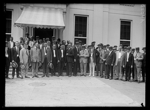 Group at White House; includes Herbert Hoover, Washington, D.C.