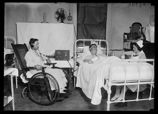 Radio for war veterans at Walter Reed Hospital