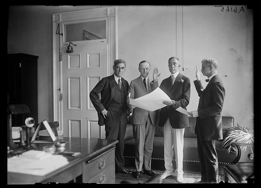 Group, Calvin Coolidge second from left