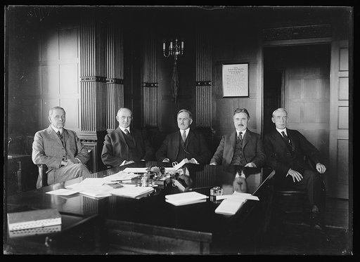 Group; Hubert Work, left
