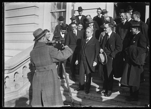 Group; Hiram Johnson, center